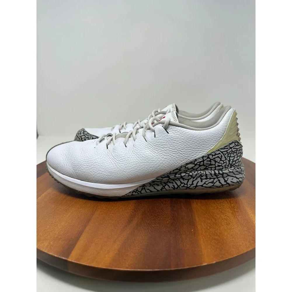 Jordan ADG Golf Shoes Size 11.5 White Cement Elephant Print AR7995-100